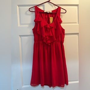 Pink Dress with Ruffles